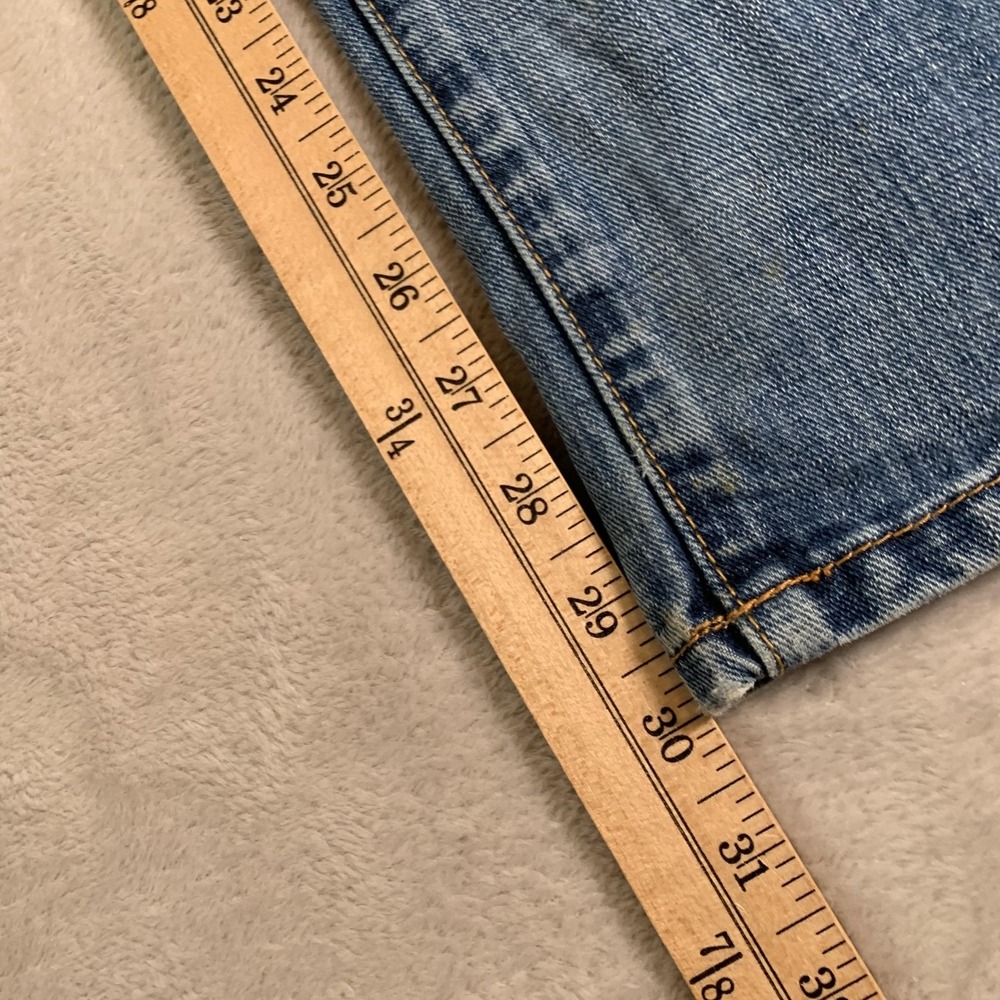 Lucky Brand Jeans Mens 34x30 Light Blue 221 Original Straight Distressed‎ Denim - Picture 5 of 15